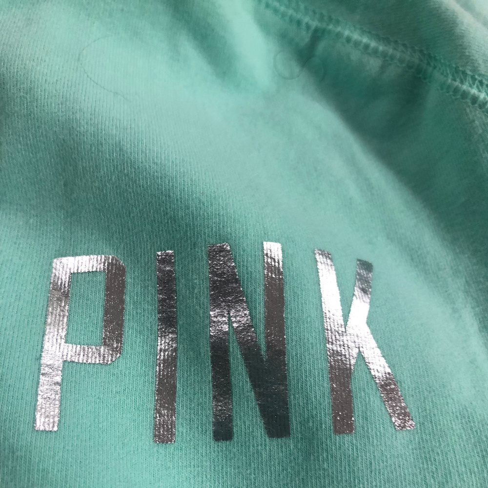 PINK Victoria's Secret Light Teal Half Zip - Picture 4 of 4